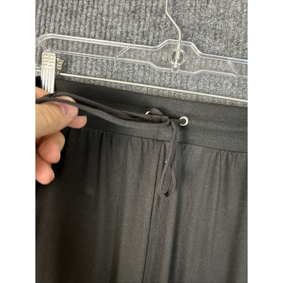 Terra & Sky Womens Sueded Jogger Pants Size 3X Black Pull On Lounge Pockets New - Picture 5 of 10